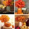 8 Pieces Artificial Maple Leaves Branches Faux Fall Fake Autumn Leaves for Thanksgiving Table Centerpieces Decoration (Novelty Style)